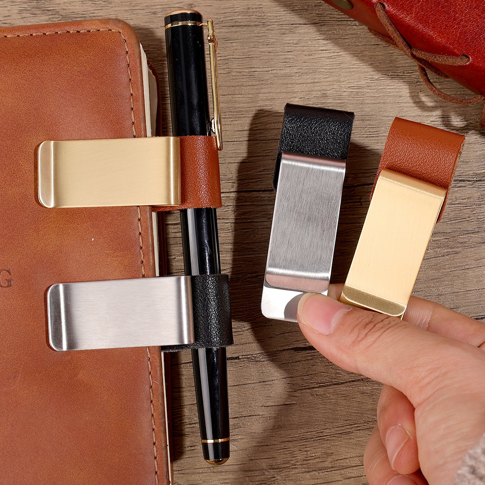 Vintage Leather Journal Notebook - Vintage El Yapımı Deri Kalemlik Pirinç