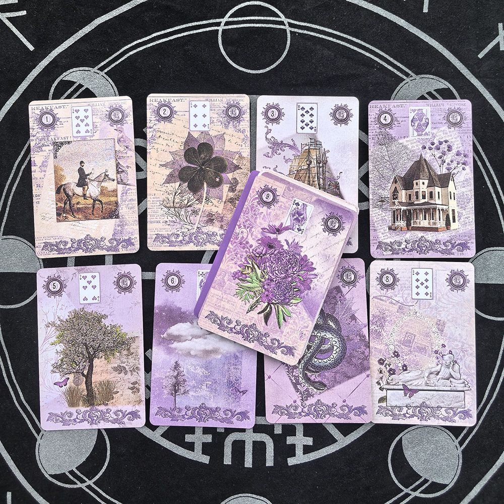 Lavanta Lenormand Deste 9*6cm  - Tarot Deck With Guidebook incelemesi ve fiyatı