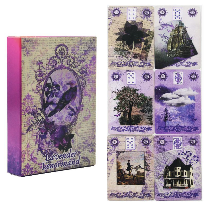 Lavanta Lenormand Deste 9*6cm  - Tarot Deck With Guidebook incelemesi ve fiyatı