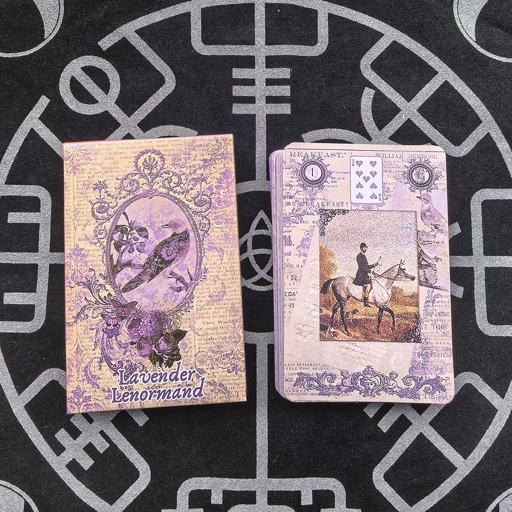 Lavanta Lenormand Deste 9*6cm  - Tarot Deck With Guidebook incelemesi ve fiyatı