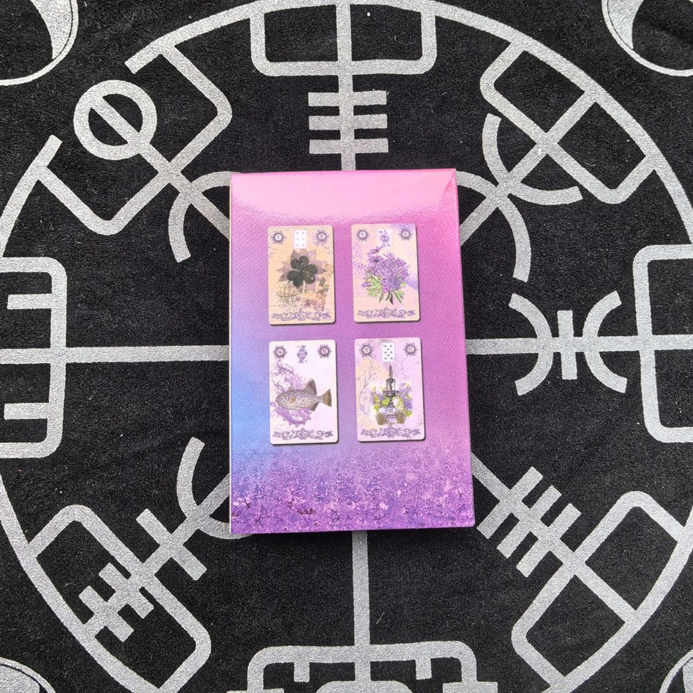 Lavanta Lenormand Deste 9*6cm  - Tarot Deck With Guidebook incelemesi ve fiyatı