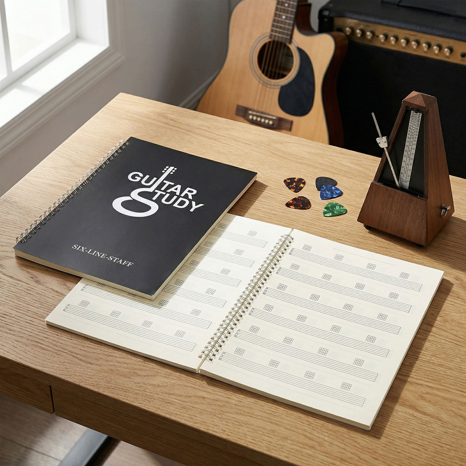 2 Adet 6 Telli Gitar Tablatura - Blank Sheet Music Notebook incelemesi ve fiyatı