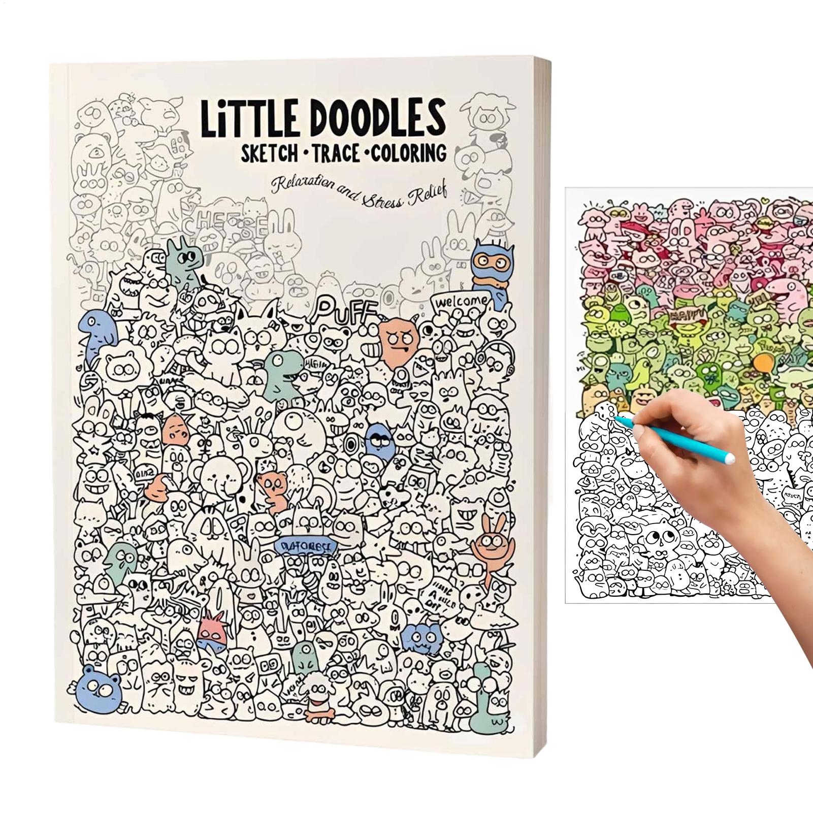 Little Doodles Yetişkinler İçi - Adult Coloring Book Stress Relief incelemesi ve fiyatı
