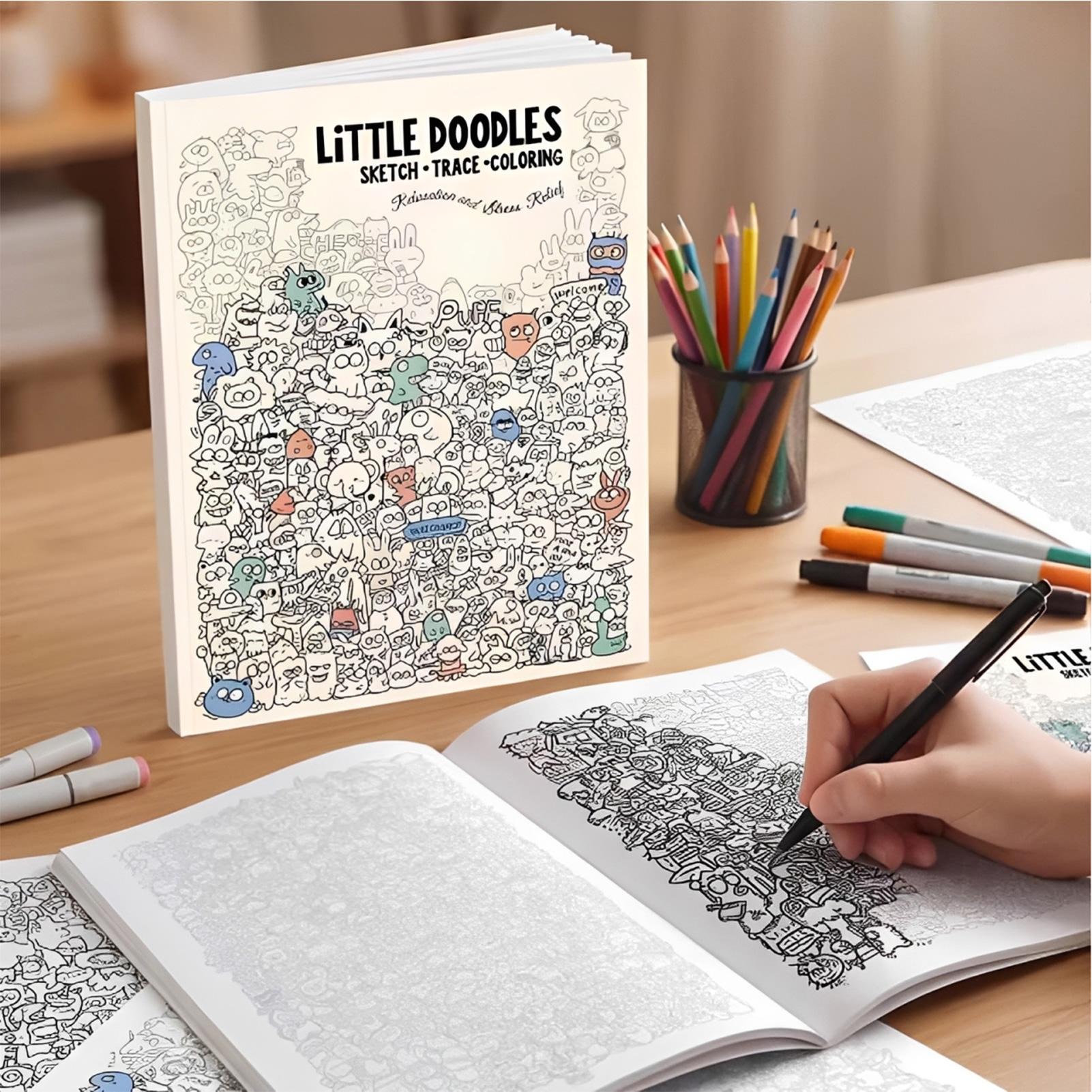 Little Doodles Yetişkinler İçi - Adult Coloring Book Stress Relief incelemesi ve fiyatı