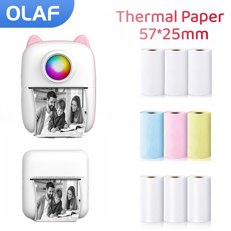 57MM Rolls termal kağıt kendin - Mini Pocket Thermal Printer Paper Roll incelemesi ve fiyatı