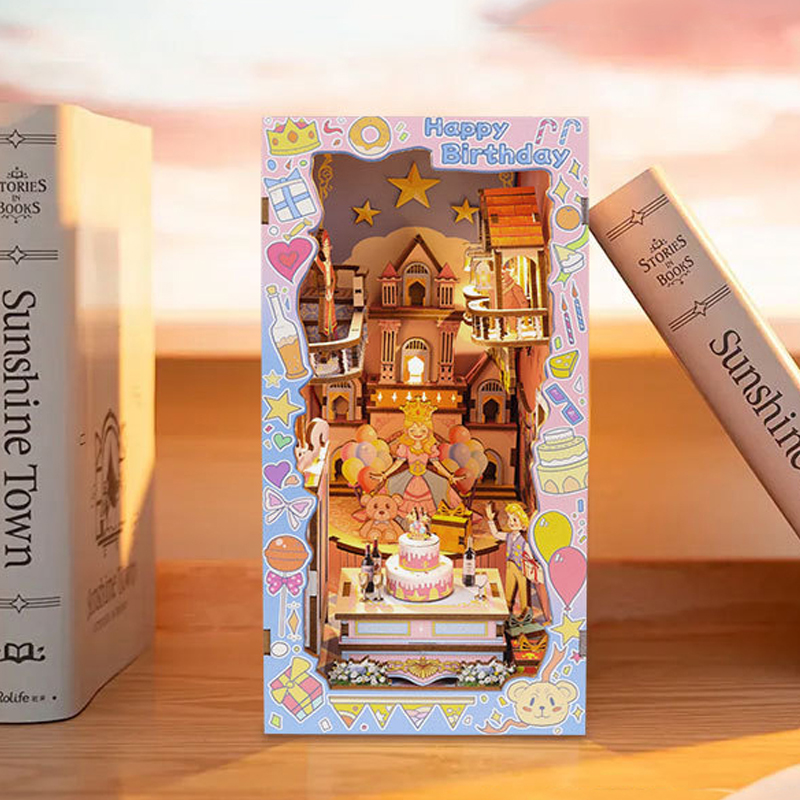 DIY Ahşap Kitap Köşesi Raf Ekl - Diy Wooden Book Nook Kit Shelf Insert incelemesi ve fiyatı